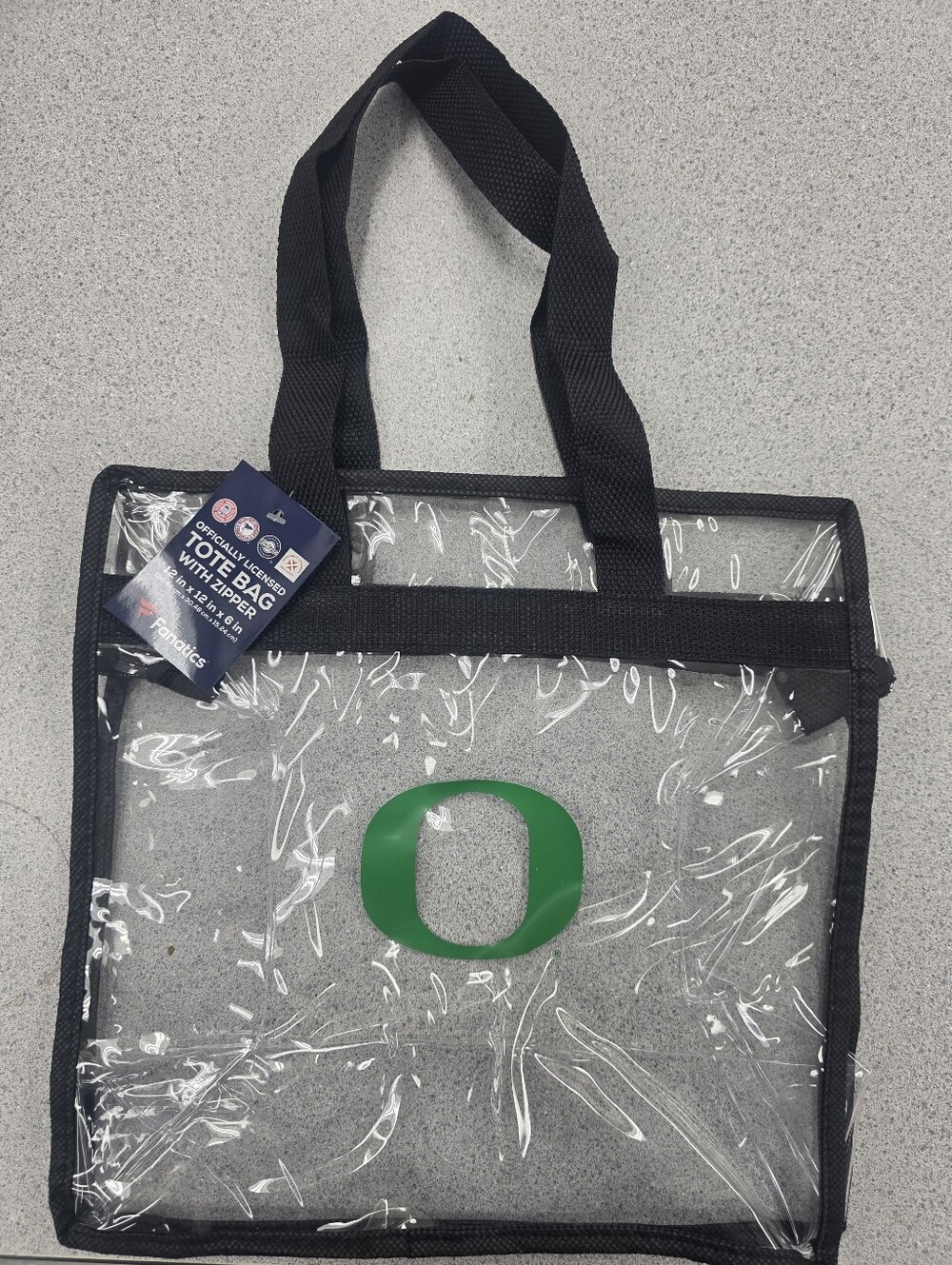 Oregon Ducks Fanatics Officially Licensed Clear Stadium Tote Bag – NWT